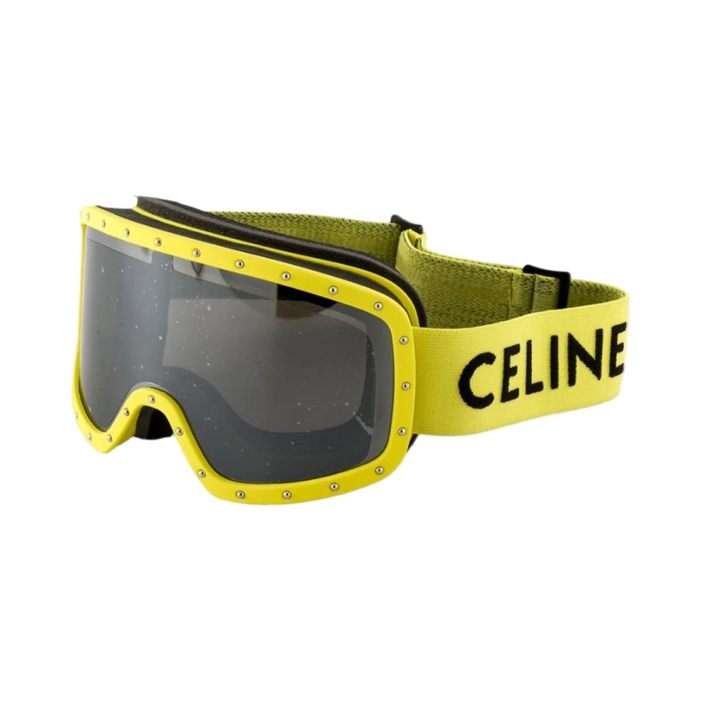 NWOT Celine Yellow and Black Ski Goggles - Picture 3 of 11